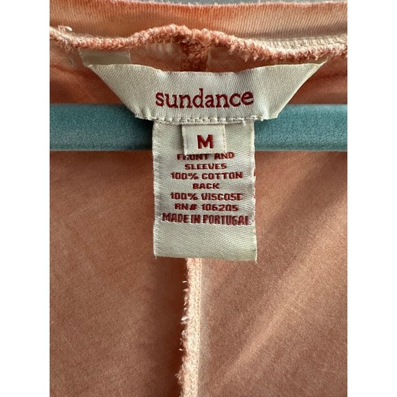 Sundance mineral wash size M cocoon back hi low hem peach long sleeve top - Picture 3 of 6